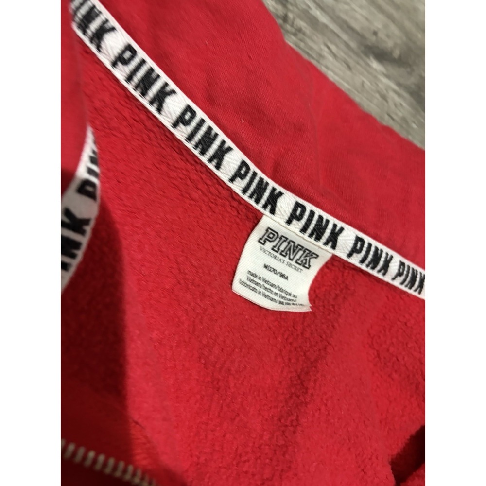 PINK Victoria's Secret XS Colorblock Fleece 1/4 Zip Sweatshirt Pockets - Picture 3 of 8